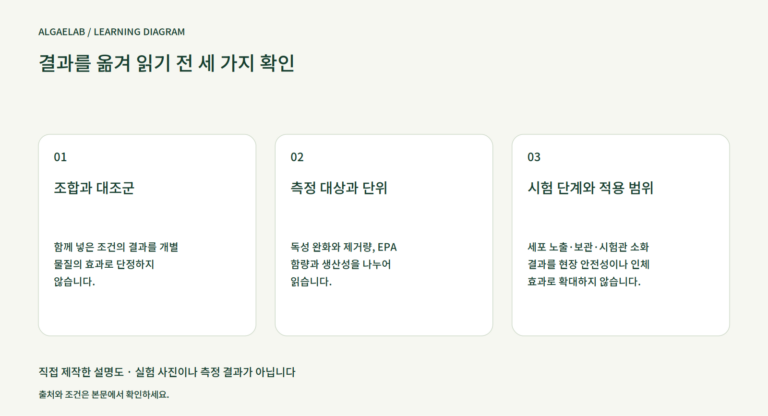 결과를 옮겨 읽기 전 세 가지 확인