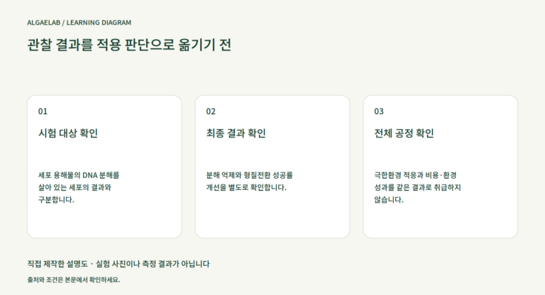 관찰 결과를 적용 판단으로 옮기기 전